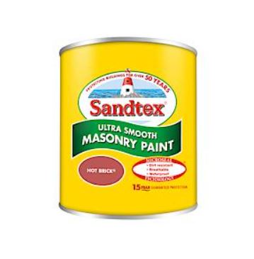 Sandtex Ultra Smooth Gravel Hot Brick Masonry Paint 150ml Tester