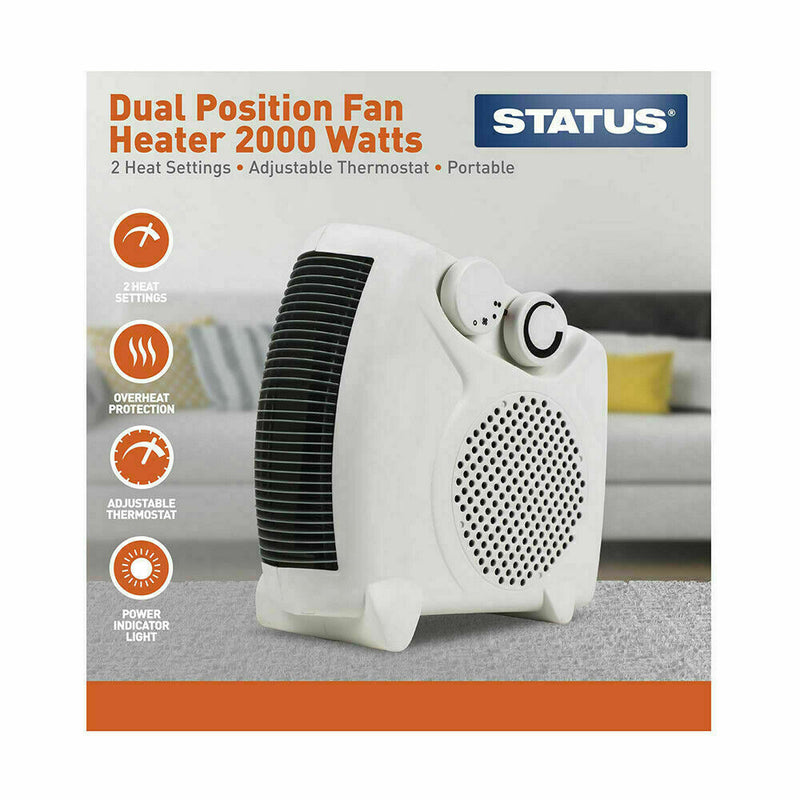 Status Dual Position Fan Heater 2000 Watts FFH1P-2000W