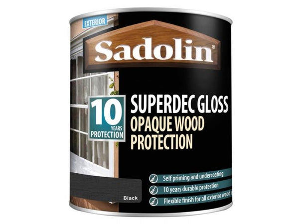 Sadolin Superdec Black Gloss 2.5 Litre