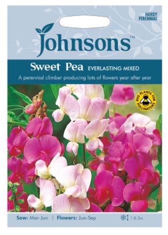 Johnsons Seeds Lathyrus latifolius - Sweet pea Everlasting Mixed