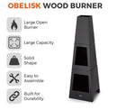 Tower T978509 Obelisk Wood Burner Chimenea With Wood Storage