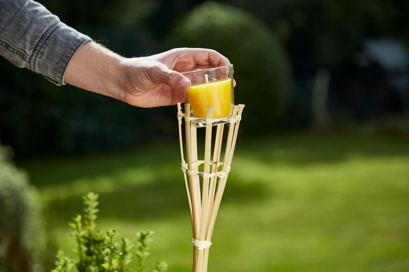 Zero In Bamboo Torch With Citronella Candle