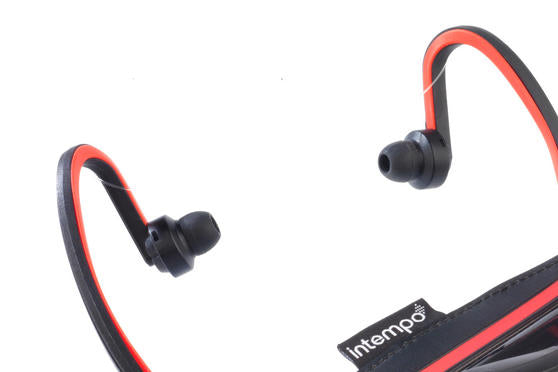 Intempo EE1784RBSTK Bluetooth Wireless Sports Earphones Running Set, Black/Red