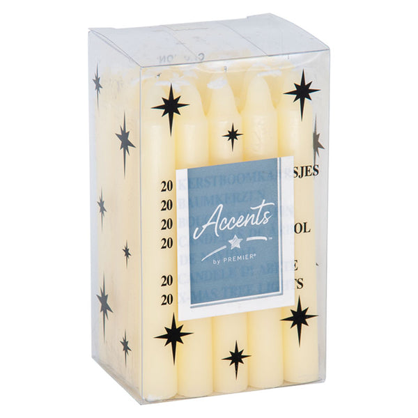 Premier Accents 10cm Mini Candles Ivory 20 AC165685RI