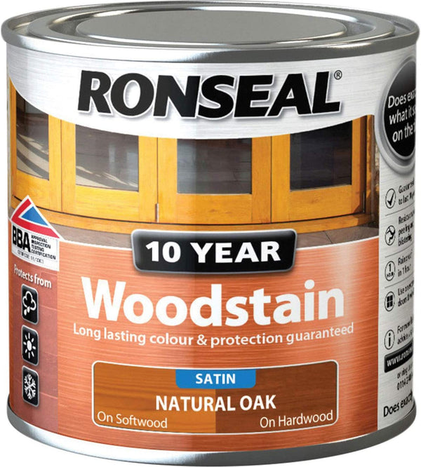 Ronseal 10 Year Woodstain Natural Oak 250ml