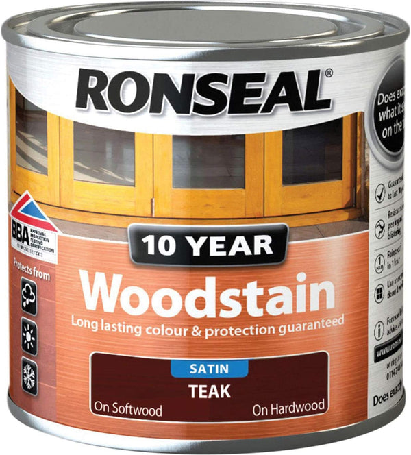 Ronseal 10 Year Woodstain Teak 250ml