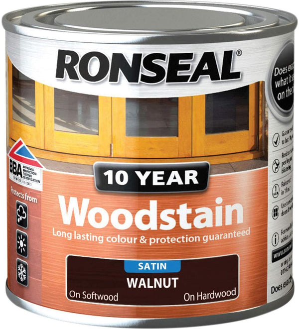 Ronseal 10 Year Woodstain Walnut 750ml